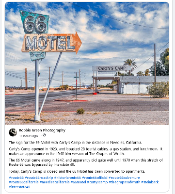 2023 Needles - 66 motel and Carty's Camp by Robbie Green