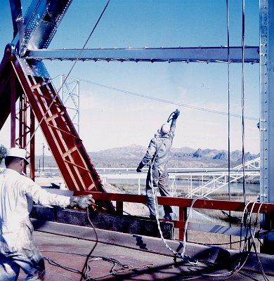1956 Needles bridge being painted (2)