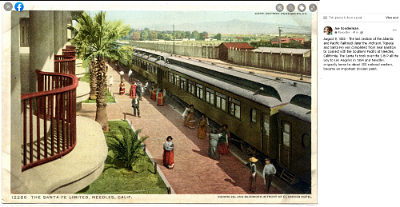 19xx Needles - Train in front of El Garces hotel