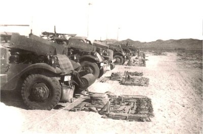 1942 Goffs - Army trucks ready for inspection