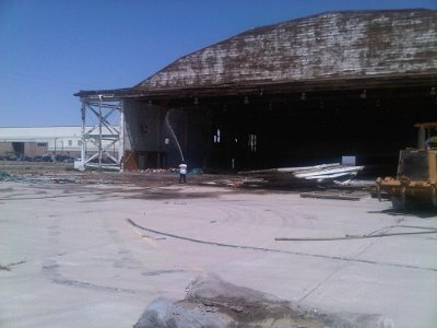 2011 Barstow-Daggett airport hangar demolition by Michael Stewart