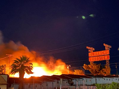 2022-07-06 Barstow - El Rancho burning by Audrey Starr 1