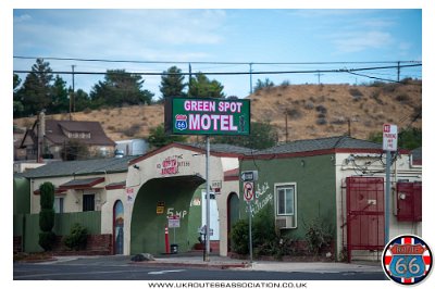 2023-09 Victorville - Green spot motel by UK Route66 association