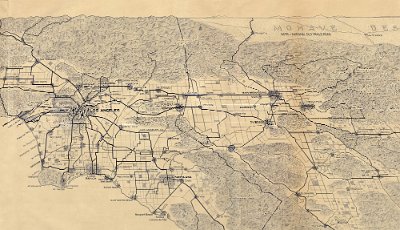 1915 Los Angeles Map of Southern California from the Automobile Club of Southern California, circa 1915. From the Library of Congress.