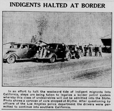 1935-08-24 Checks at CA border