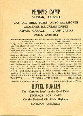 1922 Tourist guide to the National Old Trails Highway 9